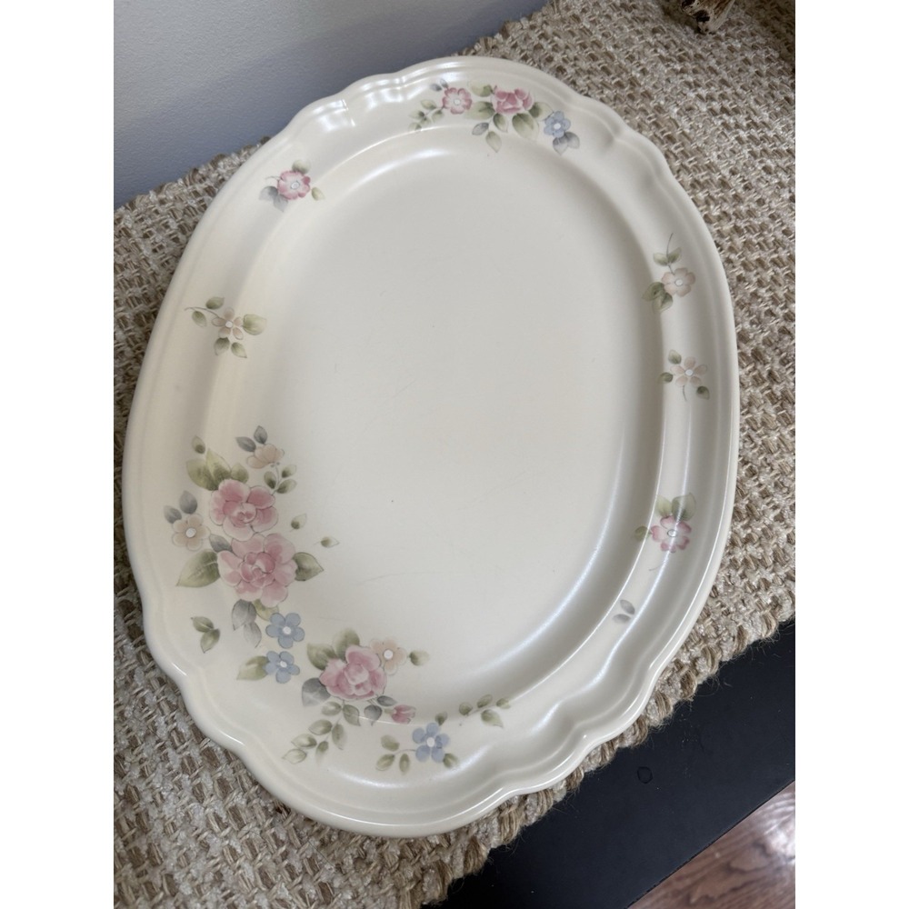 Pfaltzgraff VINTAGE Tea Rose Pattern Large 14x8.5" Oval Serving Platter‎